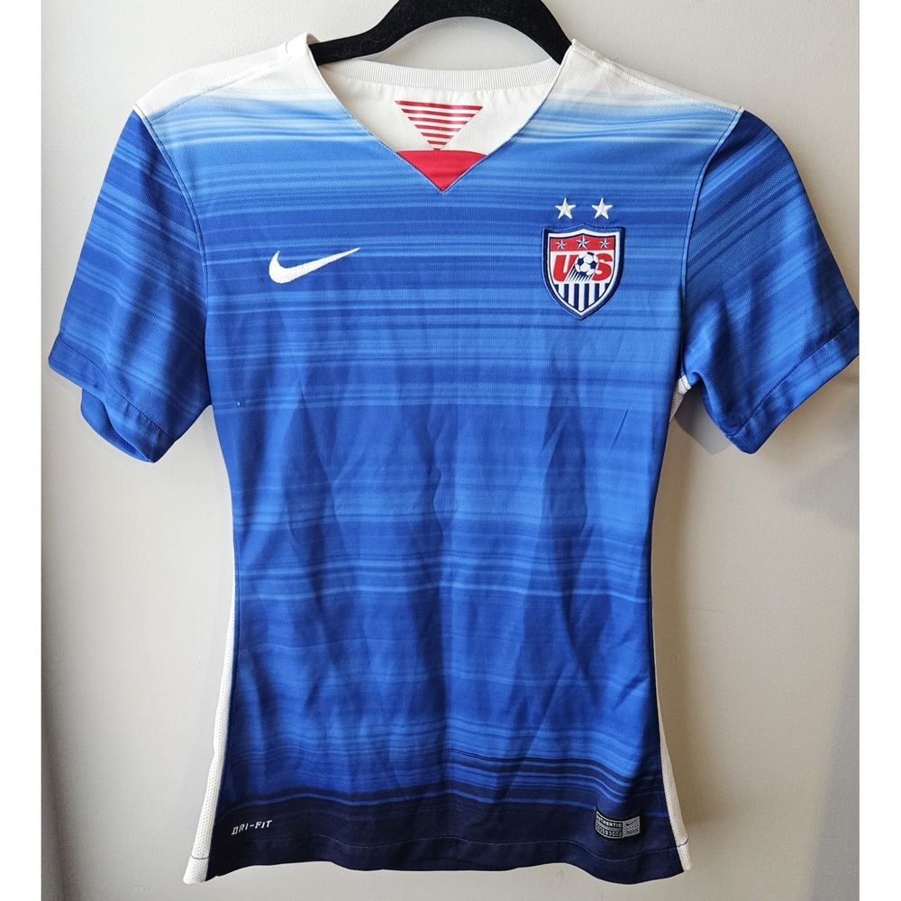 USA Nike Dri Fit World Cup Soccer Jersey Sz XS‎ Womens 2015 World Cup